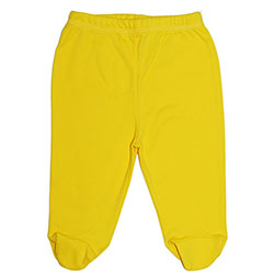 Canboli Organic Baby Footed Pants (Yellow, 12-18 Month)