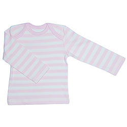 Canboli Organic Baby Long Sleeve T-shirt  Light PinkStraipe  0-3 Month 