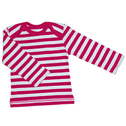 Canboli Organic Baby Long Sleeve T-shirt  Fuchsia Straipe  3-6 Month 