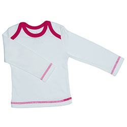 Canboli Organic Baby Long Sleeve T-shirt (Fuchsia Ecru, 12-18 Month)