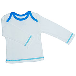 Canboli Organic Baby Long Sleeve T-shirt (Ecru Blue, 3-6 Month)