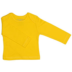 Canboli Organic Baby Long Sleeve T-shirt (Yellow, 0-3 Month)