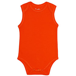 Canboli Organic Baby Sleeveless Bodysuit (Orange, 12-18 Month)