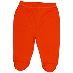 Canboli Organic Baby Footed Pants (Orange, 12-18 Month)