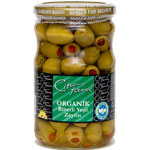 Cityfarm Organic Green Olives (Filled With Paprika) 660g