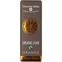 Chocolat Stella Organic Dark Chocolate With Orange Peel 50g