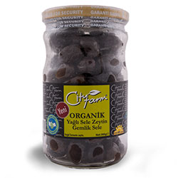 Cityfarm Organik Siyah Sele Zeytin 390g