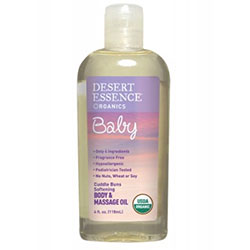 Desert Essence Organic Cuddle Buns Soothing Body & Massage Oil 118ml