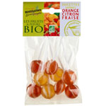 Destination Organic Candy Lollipop (Orange, Strawberry, Lemon) 150g