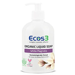 Ecos3 Organic Liquid Soap  White Magnolia  500 ml