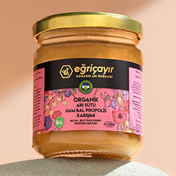 Eğriçayır Organik Arı Sütü Ham Bal Propolis Karışımı 240g