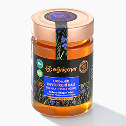 Eğriçayır Organic Milk Thistle Honey  Raw  450g