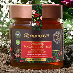 Eğriçayır Organik Sandal Çiçeği Balı  Ham Bal  300g