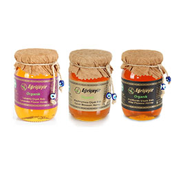 Eğriçayır Organic 3 Honey Set (Flower + Lavender + Carob) 3x225gr