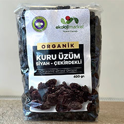 Ekoloji Market Organik Çekirdekli Siyah Üzüm 400g