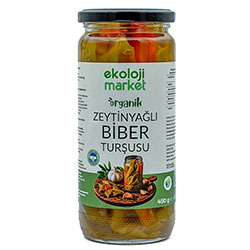 Ekoloji Market Organik Zeytinyağlı Biber Turşusu 450g