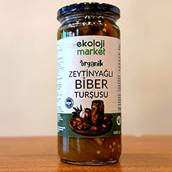 Ekoloji Market Organik Zeytinyağlı Biber Turşusu 450g
