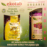 Ekotab Organic Flower Honey 700gr  With Organic Jam Gift 