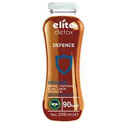 Elite Organik Detoks İçeceği DEFENCE  Havuç  Portakal  Elma  Limon  Zedeçal  200ml