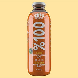 Elite Organik %100 Portakal  Havuç  Elma Suyu 700ml