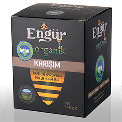 Engür Organic Mix  Royal Jelly + Pollen + Propolis + Raw Honey  240g