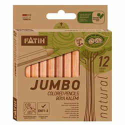 Fatih Natural Jumbo Colored Pencil (Half Size) 12 Colors