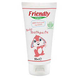 Friendly Organic Baby Toothpaste  %100 Food Ingredients  Raspberry  50ml