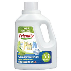 Friendly Organic Hassas Ciltler İçin Çamaşır Deterjanı Kokusuz 1 5L  53 yıkama 