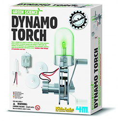 4M Green Science Dinomo Fener  Dynamo Torch 