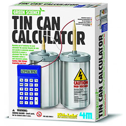 4M Green Science Metal Kutu Hesap Makinesi  Tin Can Calculator 