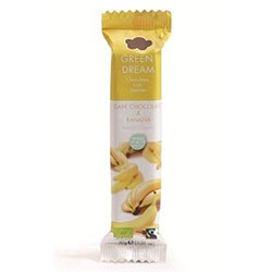 Green Dream Organic Dark Chocolate With Banana 30gr (72% Cacao)