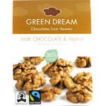 Green Dream Organik Çikolata  Sütlü & Cevizli  55gr