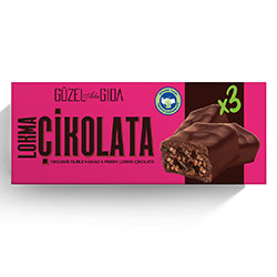 GÜZEL GIDA Organik Duble Kakao & Fındık Lokma Çikolata 35g