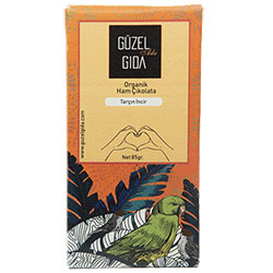 GÜZEL GIDA Organic Fig & Cinnamon Raw Chocolate (70% Cacao, Gluten-free) 85gr