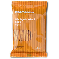 Harmonica Organic Wholegrain Wheat Sticks 60g