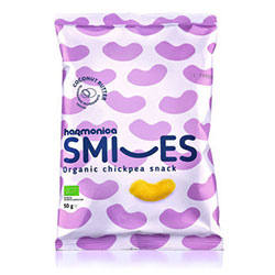 Harmonica Organik SMILES Cips  Pirinç  Nohut  Hindistancevizi Yağı ve Deniz Tuzu  50g