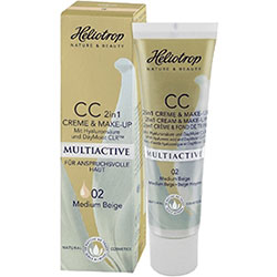 Heliotrop Organic Multiactive CC 2in1 Cream & Make-up  02 Medium Beige 