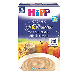 HiPP Organik İyi Geceler Sütlü Elmalı Tahıl Bazlı Ek Gıda 250gr