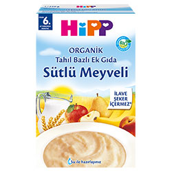 HiPP Organik Sütlü Meyveli Tahıl Bazlı Ek Gıda 250gr