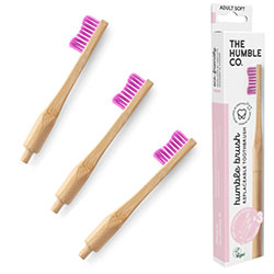 Humble Brush Bamboo Replacable Head Toothbrush (Soft, Purple)