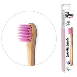 Humble Brush Bamboo Toothbrush (Baby, Ultra Soft, Purple)