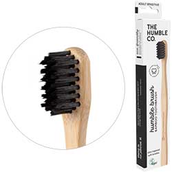 Humble Brush Sensitive Bamboo Toothbrush  Sensitive  Black 