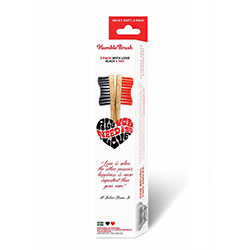 Humble Brush Bamboo Toothbrush Love Pack (Black & Red)