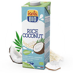 ISOLA BIO Organik Laktozsuz ve Glutensiz Hindistancevizi Sütü & Pirinç İçeceği  Rice Coco  1L