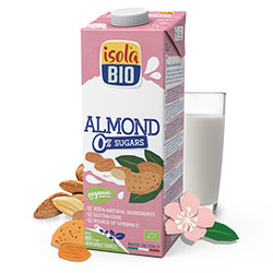 ISOLA BIO Organic Almond Milk  Unsweetened & Gluten-Free  1L