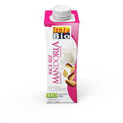 ISOLA BIO Organik Laktozsuz ve Glutensiz Badem Sütü & Pirinç İçeceği  Rice Mandorla  250ml