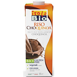 ISOLA BIO Organik Laktozsuz ve Glutensiz Kakaolu Kinoa & Pirinç Sütü  Riso ChoQuinoa  1L