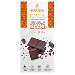 Jovia Organic 80% Dark Chocolate  Orange  85g