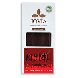 Jovia Organik %70 Bitter Çikolata  Acı Biberli  85g