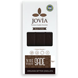 Jovia Organik %100 Bitter Çikolata 75g